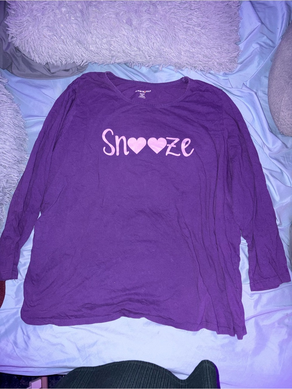 Dreams Co. Violet Crew Neck Pajama Tee